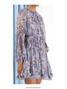 zimmermann sueded asymmetric wrap silk mini dress ZIMMERMANN SUEDED ASYMMETRIC WRAP MINI DRESS KHAKI